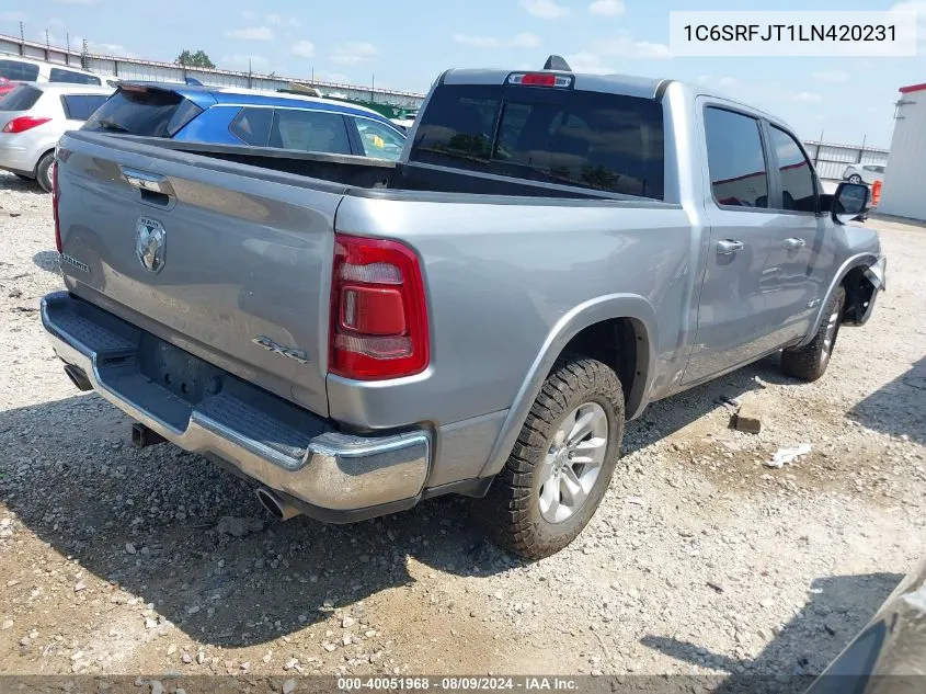 2020 Ram 1500 Laramie VIN: 1C6SRFJT1LN420231 Lot: 40051968