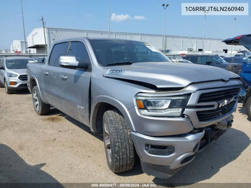 1C6RREJT6LN260940 2020 Ram 1500 Laramie 4X2 5'7 Box