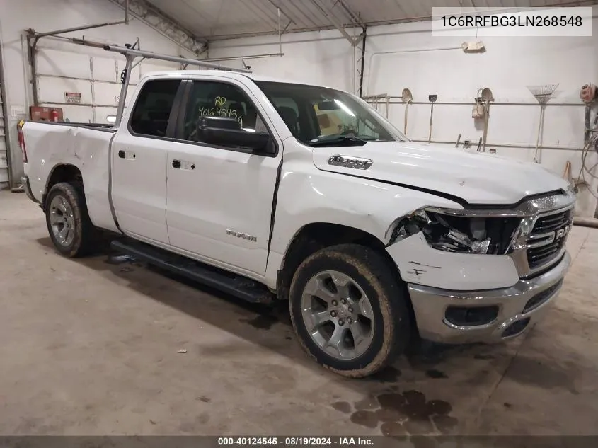 2020 Ram 1500 Big Horn Quad Cab 4X4 6'4 Box VIN: 1C6RRFBG3LN268548 Lot: 40124545