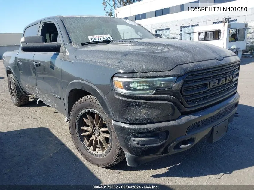 2020 Ram 1500 Limited 4X4 5'7 Box VIN: 1C6SRFHT2LN401080 Lot: 40172852