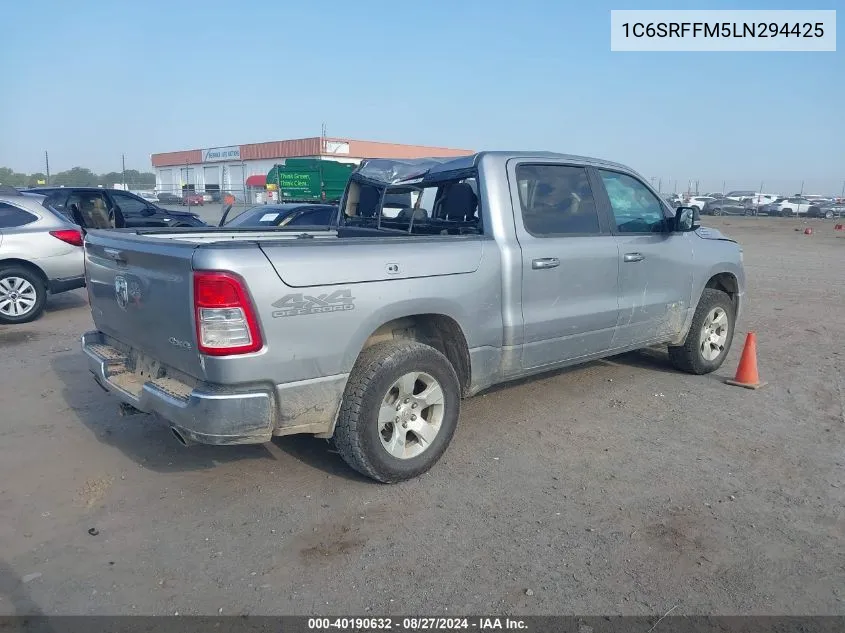 2020 Ram 1500 Big Horn 4X4 5'7 Box VIN: 1C6SRFFM5LN294425 Lot: 40190632