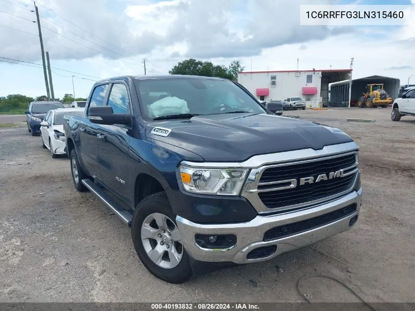 2020 Ram 1500 Big Horn 4X4 5'7 Box VIN: 1C6RRFFG3LN315460 Lot: 40193832