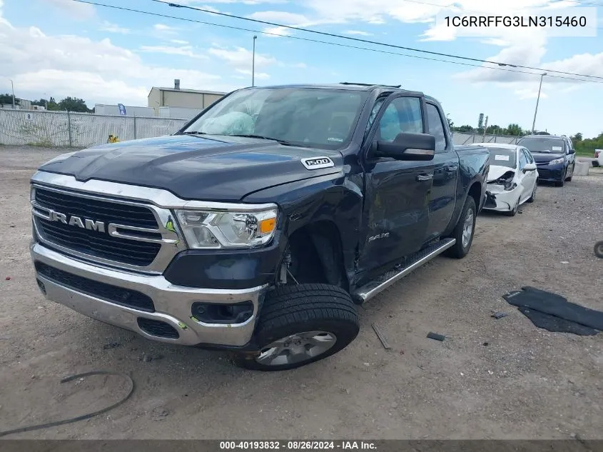 2020 Ram 1500 Big Horn 4X4 5'7 Box VIN: 1C6RRFFG3LN315460 Lot: 40193832