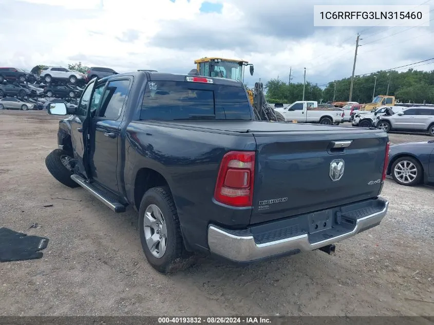 1C6RRFFG3LN315460 2020 Ram 1500 Big Horn 4X4 5'7 Box