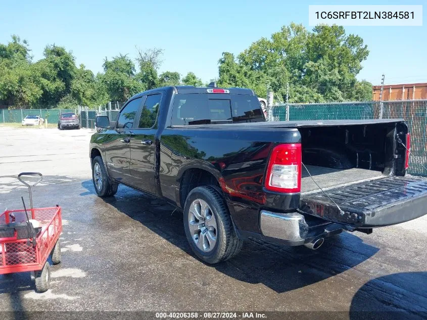 2020 Ram 1500 Big Horn Quad Cab 4X4 6'4 Box VIN: 1C6SRFBT2LN384581 Lot: 40206358