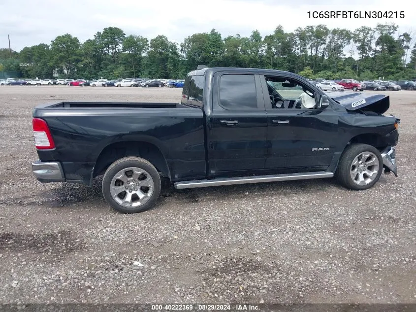 2020 Ram 1500 Big Horn Quad Cab 4X4 6'4 Box VIN: 1C6SRFBT6LN304215 Lot: 40222369