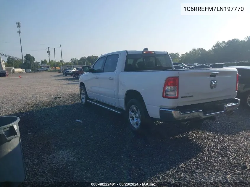 2020 Ram 1500 Big Horn 4X2 5'7 Box VIN: 1C6RREFM7LN197770 Lot: 40222491