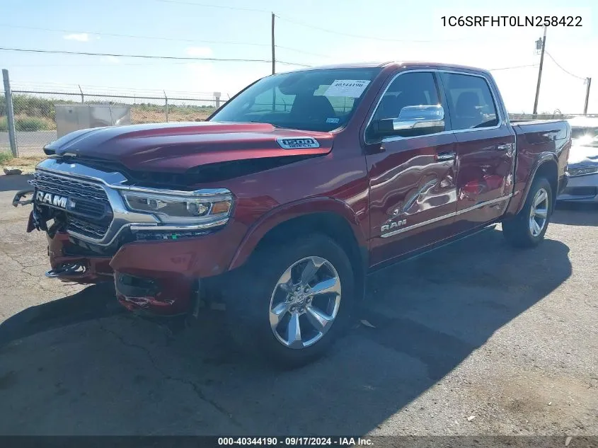 2020 Ram 1500 Limited 4X4 5'7 Box VIN: 1C6SRFHT0LN258422 Lot: 40344190