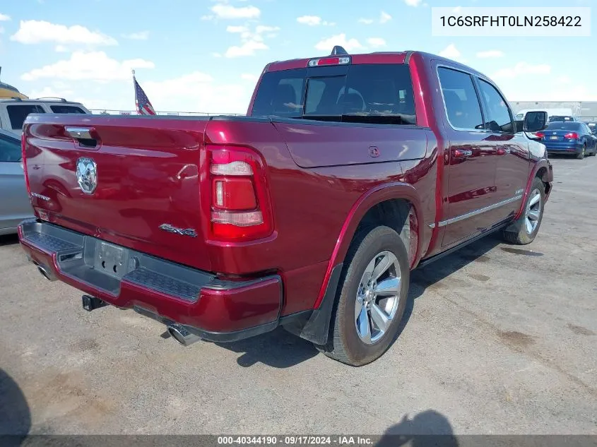 2020 Ram 1500 Limited 4X4 5'7 Box VIN: 1C6SRFHT0LN258422 Lot: 40344190