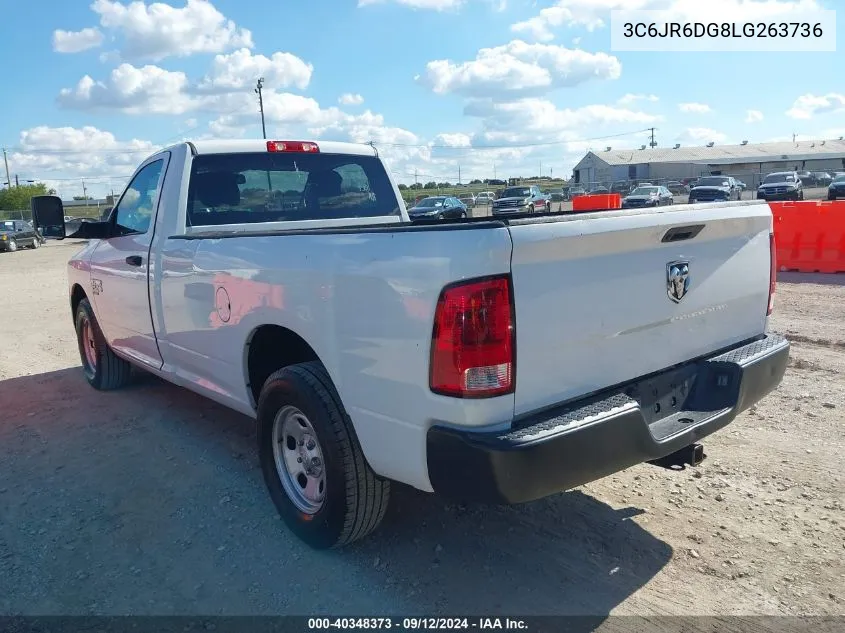 2020 Ram 1500 Classic Tradesman Regular Cab 4X2 8' Box VIN: 3C6JR6DG8LG263736 Lot: 40348373