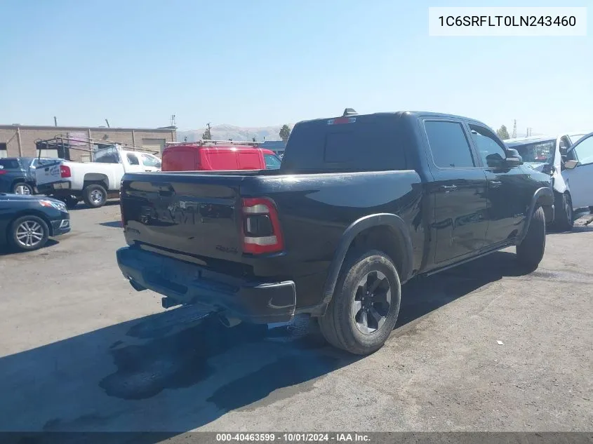 2020 Ram 1500 Rebel 4X4 5'7 Box VIN: 1C6SRFLT0LN243460 Lot: 40463599