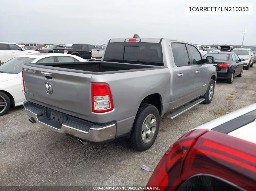 2020 Ram 1500 Big Horn 4X2 5'7 Box VIN: 1C6RREFT4LN210353 Lot: 40481454