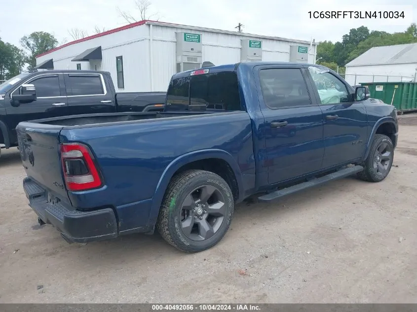 2020 Ram 1500 Big Horn 4X4 5'7 Box VIN: 1C6SRFFT3LN410034 Lot: 40492056