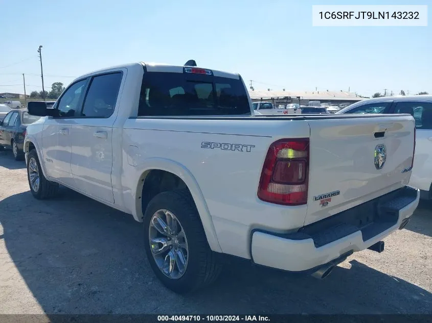 2020 Ram 1500 Laramie 4X4 5'7 Box VIN: 1C6SRFJT9LN143232 Lot: 40494710