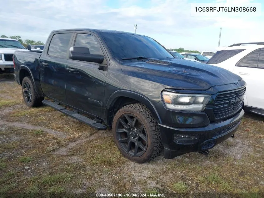 2020 Ram 1500 Laramie 4X4 5'7 Box VIN: 1C6SRFJT6LN308668 Lot: 40507190