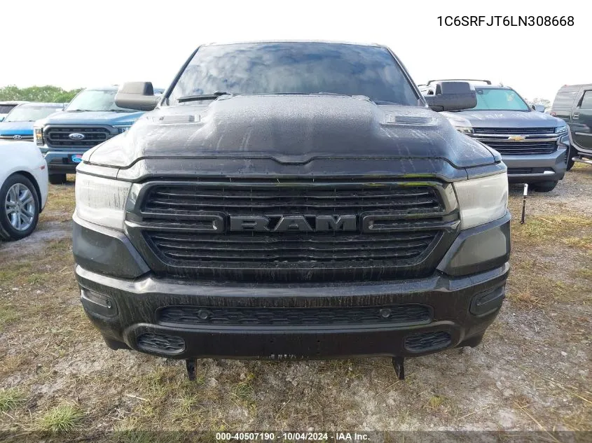 2020 Ram 1500 Laramie 4X4 5'7 Box VIN: 1C6SRFJT6LN308668 Lot: 40507190