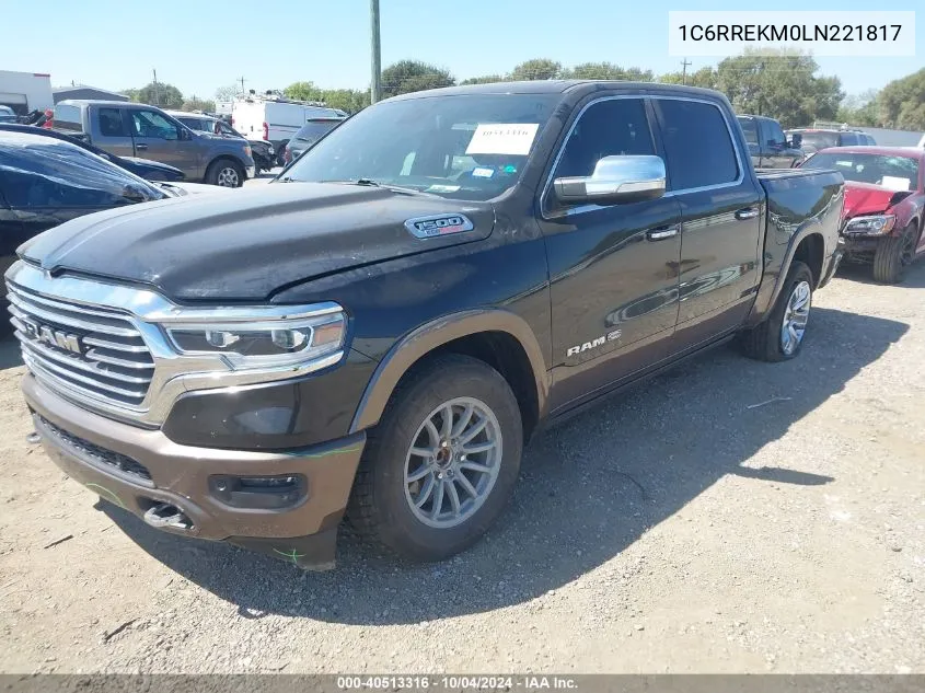 2020 Ram 1500 Laramie Longhorn 4X2 5'7 Box VIN: 1C6RREKM0LN221817 Lot: 40513316