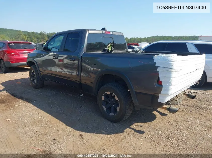 2020 Ram 1500 Rebel 4X4 6'4 Box VIN: 1C6SRFET0LN307400 Lot: 40557223