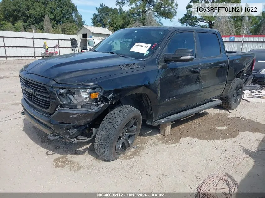 2020 Ram 1500 Big Horn 4X4 5'7 Box VIN: 1C6SRFFT0LN211622 Lot: 40606112