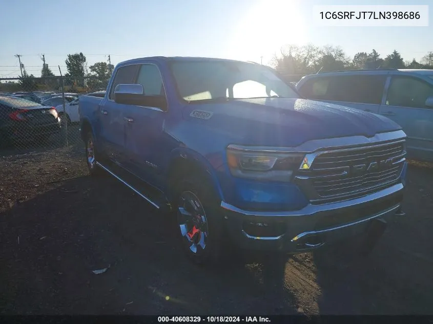 2020 Ram 1500 Laramie 4X4 5'7 Box VIN: 1C6SRFJT7LN398686 Lot: 40608329