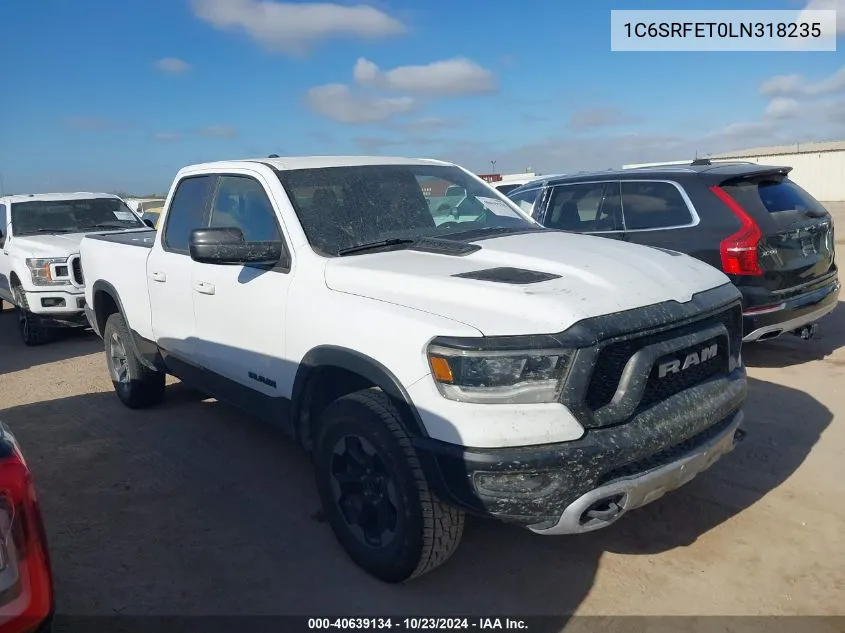 2020 Ram 1500 Rebel 4X4 6'4 Box VIN: 1C6SRFET0LN318235 Lot: 40639134