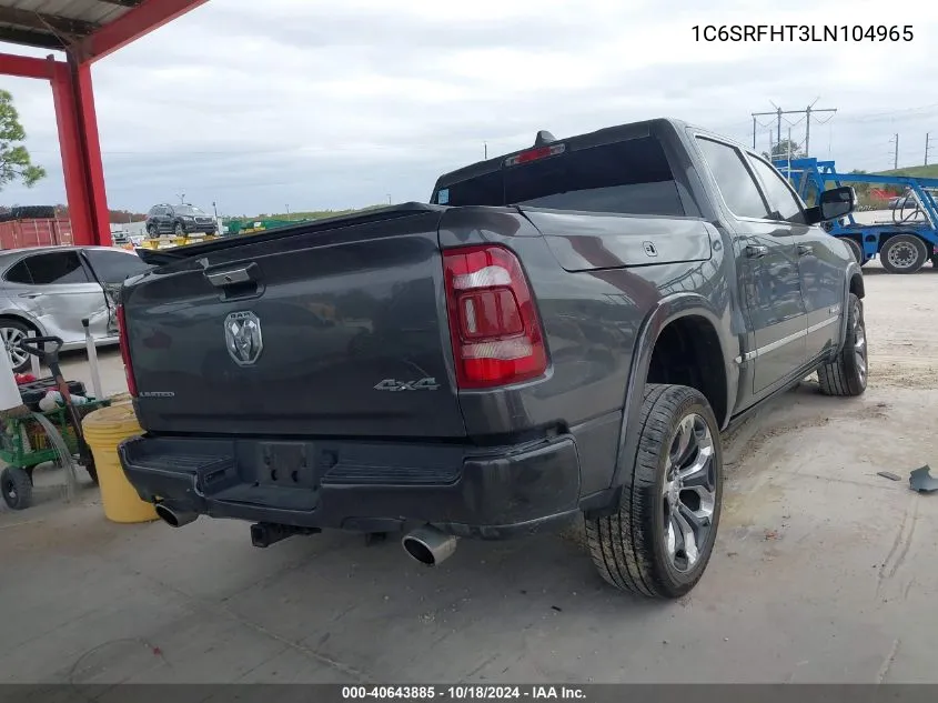 2020 Ram 1500 Limited 4X4 5'7 Box VIN: 1C6SRFHT3LN104965 Lot: 40643885