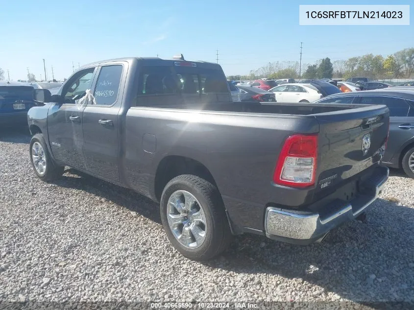 2020 Ram 1500 Big Horn 4X4 6'4 Box VIN: 1C6SRFBT7LN214023 Lot: 40665590