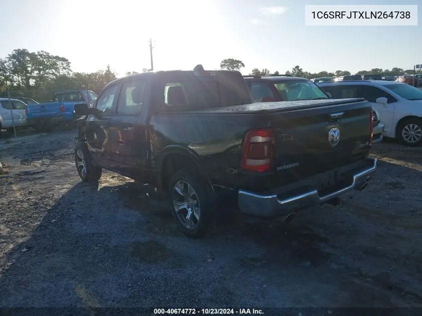 2020 Ram 1500 Laramie 4X4 5'7 Box VIN: 1C6SRFJTXLN264738 Lot: 40674772