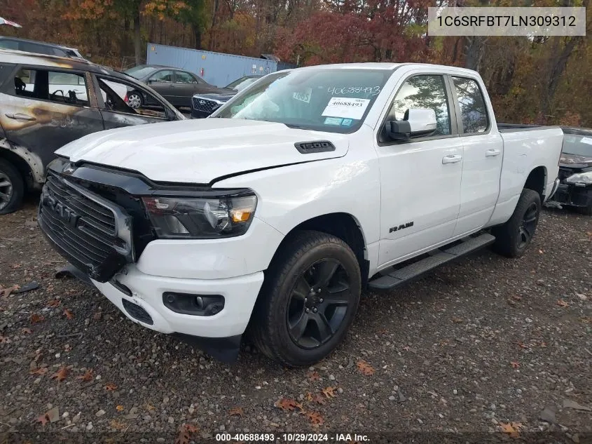 2020 Ram 1500 Big Horn 4X4 6'4 Box VIN: 1C6SRFBT7LN309312 Lot: 40688493