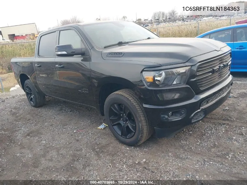 1C6SRFFT8LN184363 2020 Ram 1500 Big Horn 4X4 5'7 Box