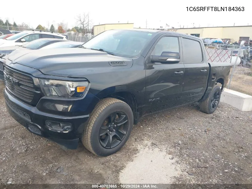 2020 Ram 1500 Big Horn 4X4 5'7 Box VIN: 1C6SRFFT8LN184363 Lot: 40703665