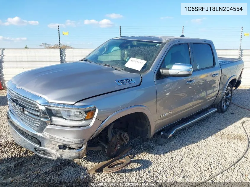 2020 Ram 1500 Laramie VIN: 1C6SRFJT8LN204554 Lot: 40703947