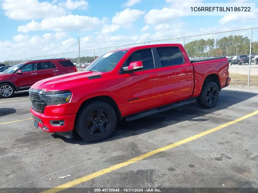 2020 Ram 1500 Big Horn 4X2 5'7 Box VIN: 1C6RREFT8LN186722 Lot: 40730045