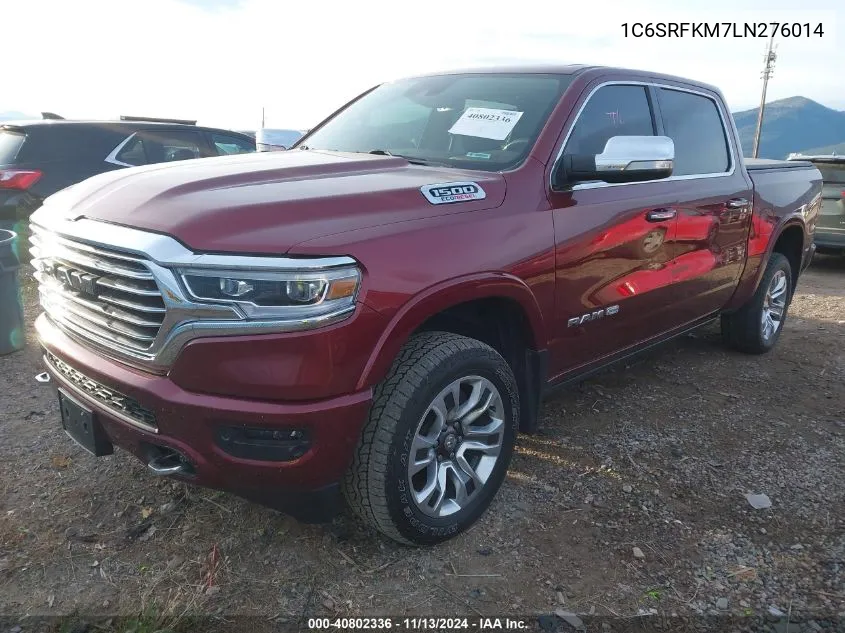 1C6SRFKM7LN276014 2020 Ram 1500 Laramie Longhorn 4X4 5'7 Box