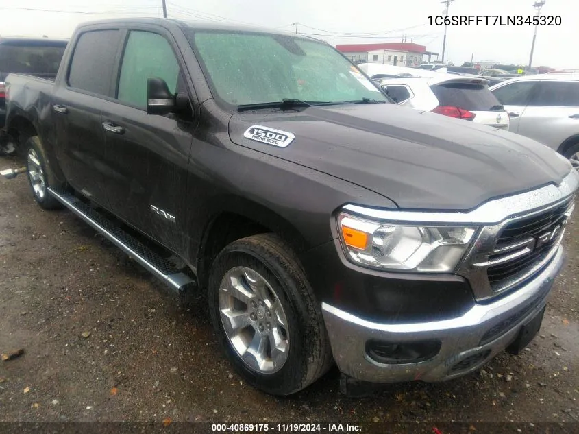 2020 Ram 1500 Big Horn 4X4 5'7 Box VIN: 1C6SRFFT7LN345320 Lot: 40869175