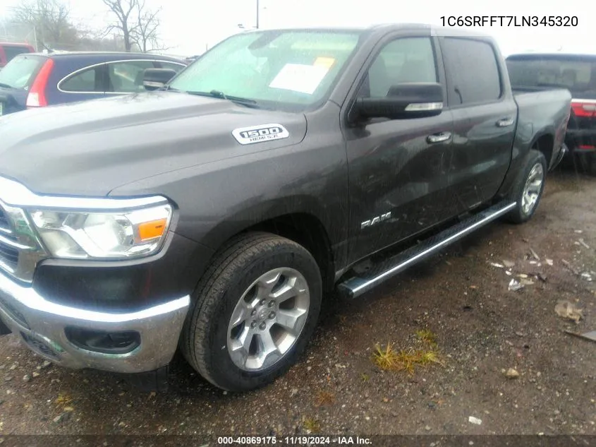 2020 Ram 1500 Big Horn 4X4 5'7 Box VIN: 1C6SRFFT7LN345320 Lot: 40869175