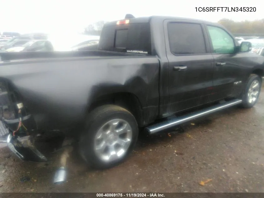 2020 Ram 1500 Big Horn 4X4 5'7 Box VIN: 1C6SRFFT7LN345320 Lot: 40869175