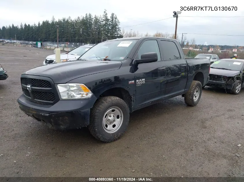 2020 Ram 1500 Classic Tradesman 4X4 5'7 Box VIN: 3C6RR7KT7LG130670 Lot: 40893360