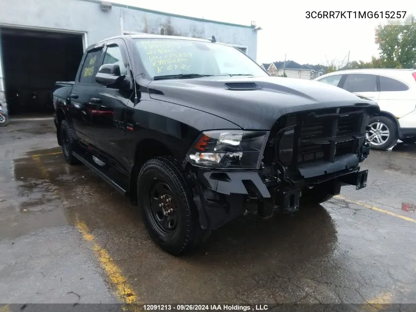 2021 Ram 1500 Classic Tradesman VIN: 3C6RR7KT1MG615257 Lot: 12091213