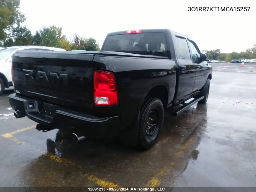 2021 Ram 1500 Classic Tradesman VIN: 3C6RR7KT1MG615257 Lot: 12091213