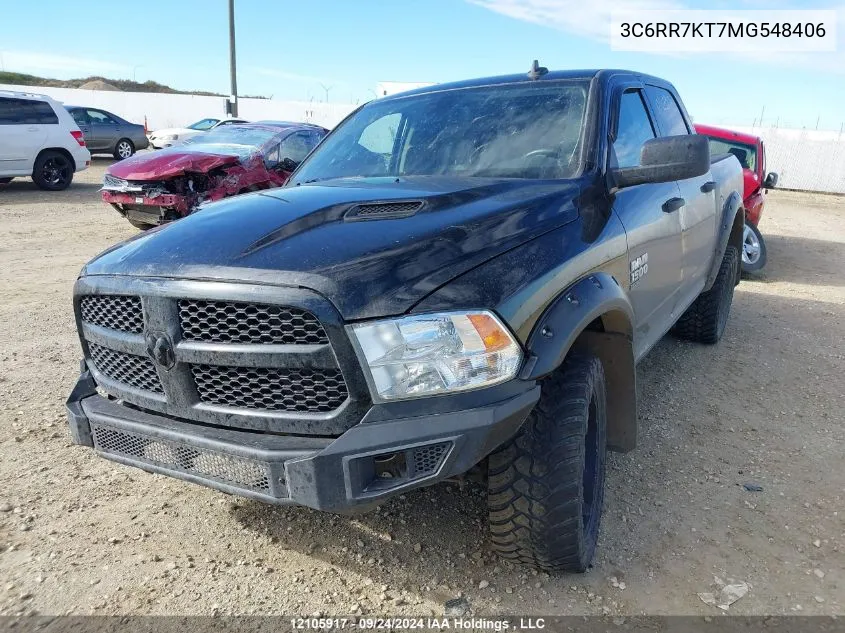 2021 Ram 1500 Classic Tradesman VIN: 3C6RR7KT7MG548406 Lot: 12105917