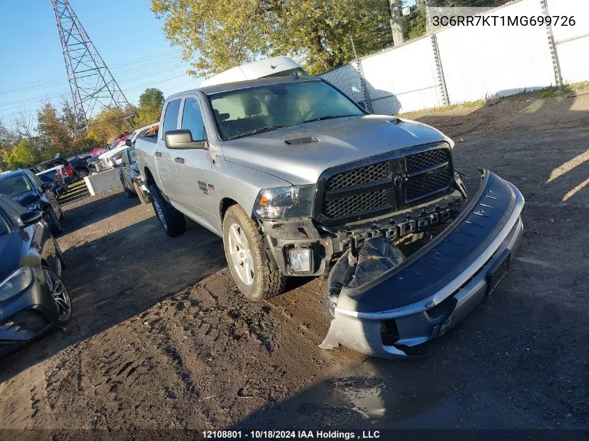 2021 Ram 1500 Classic Tradesman VIN: 3C6RR7KT1MG699726 Lot: 12108801