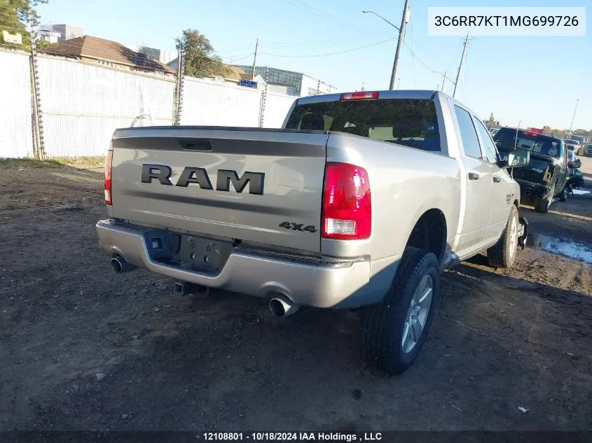 2021 Ram 1500 Classic Tradesman VIN: 3C6RR7KT1MG699726 Lot: 12108801