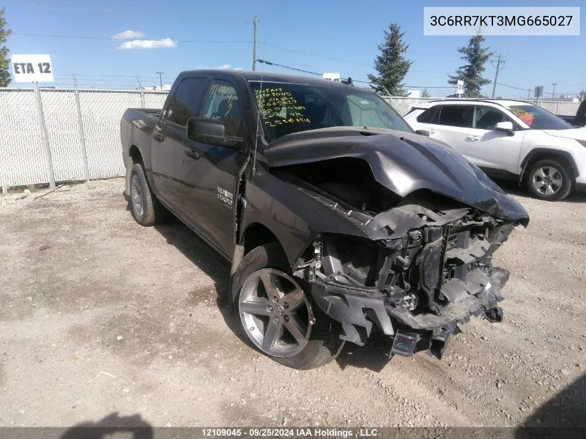 2021 Ram 1500 Classic Tradesman VIN: 3C6RR7KT3MG665027 Lot: 12109045