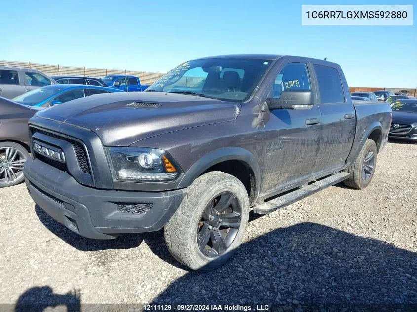 2021 Ram 1500 Classic Slt VIN: 1C6RR7LGXMS592880 Lot: 12111129