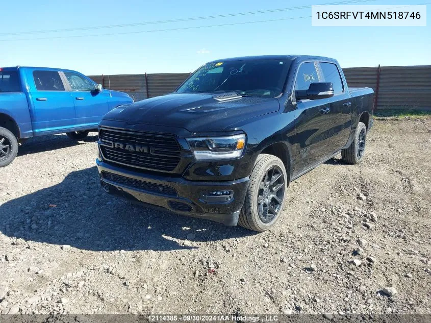 2021 Ram 1500 Sport VIN: 1C6SRFVT4MN518746 Lot: 12114385