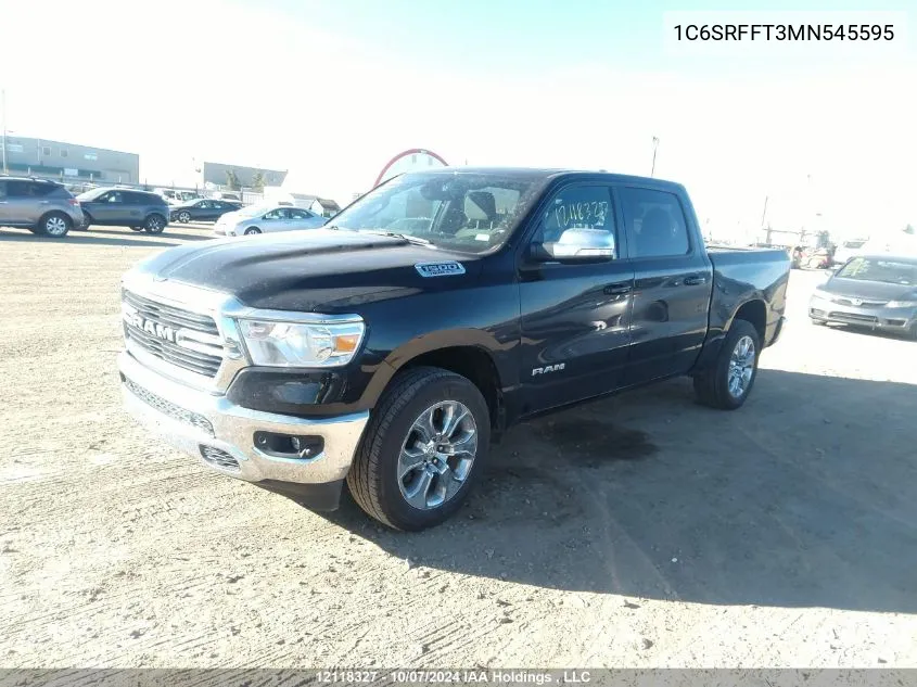 2021 Ram 1500 Big Horn/Lone Star VIN: 1C6SRFFT3MN545595 Lot: 12118327