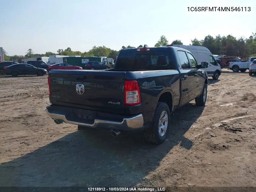 2021 Ram 1500 Big Horn VIN: 1C6SRFMT4MN546113 Lot: 12118912