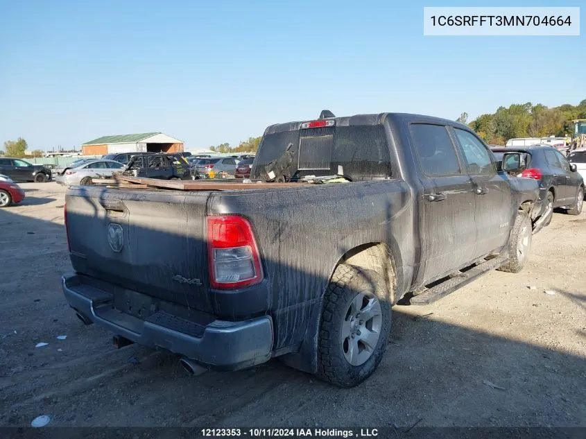 1C6SRFFT3MN704664 2021 Ram 1500 Big Horn/Lone Star