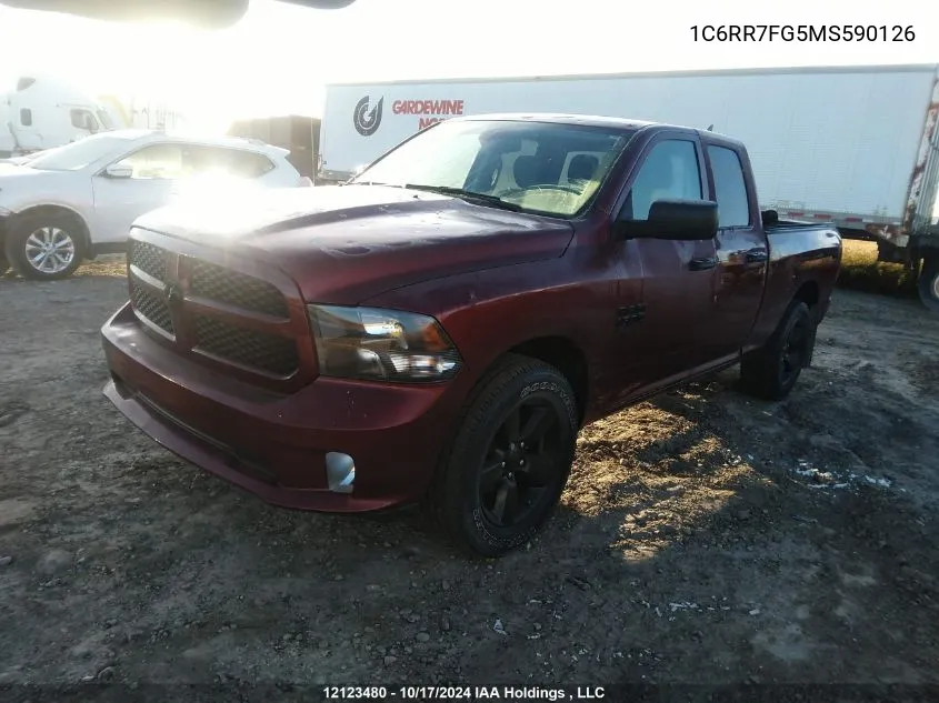 2021 Ram 1500 Classic Tradesman VIN: 1C6RR7FG5MS590126 Lot: 12123480